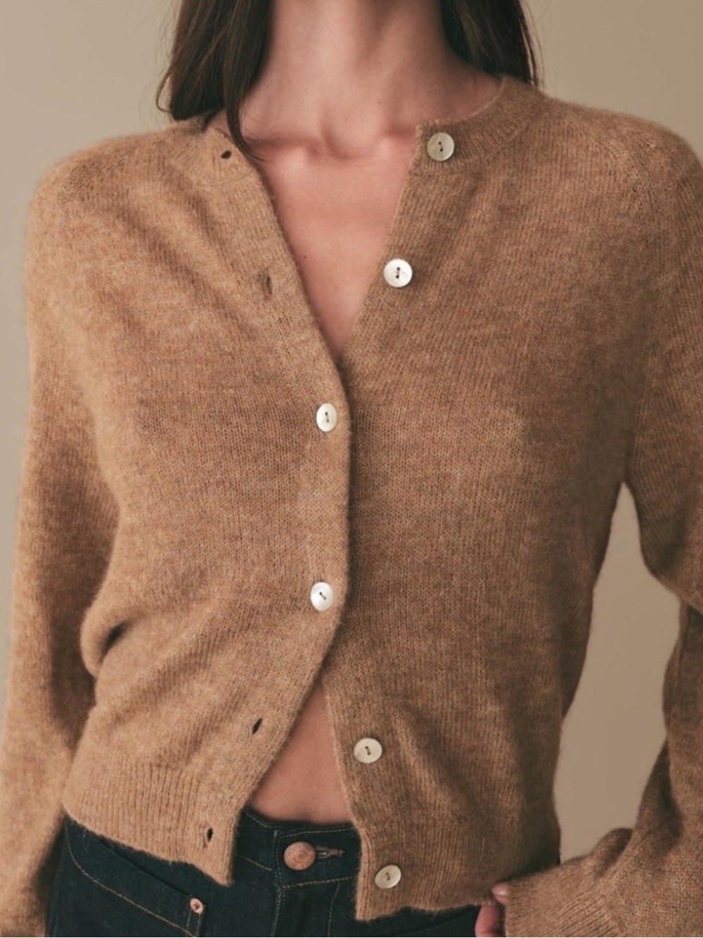 Doen Petra Cardigan Hazelnut